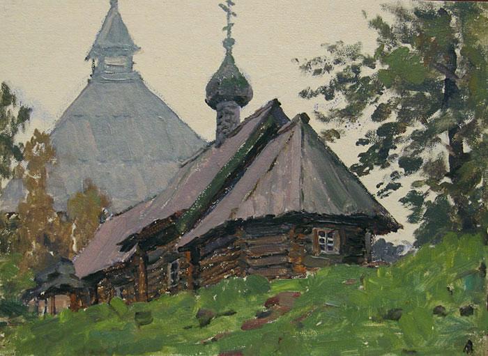 unknow artist Saint Dmitry Solunsky Church in Old Ladoga China oil painting art